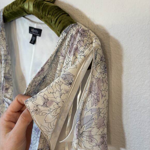 Identity by Lord and Taylor Silk Top Floral Paisley Y2K 90's Fairy Core Preppy - Picture 6 of 7